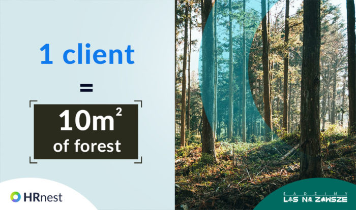 Each new customer is 10 square meters of planted forest.